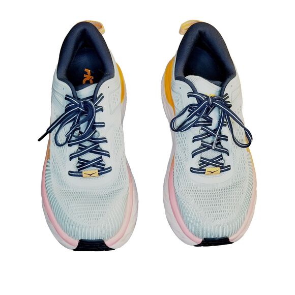 Hoka Bondi 7 Women's Size 10 Wide Blue Orange Running Shoes Sneakers 1110531BHBI - Picture 3 of 7